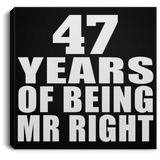 47th Anniversary 47 Years Of Being Mr Right - Canvas Square