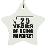 5th Anniversary Square Root of 25 Years of Mr Perfect - Star Ornament