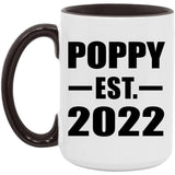 Poppy Established EST. 2022 - 15oz Accent Mug Black