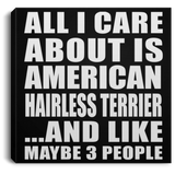 All I Care About Is American Hairless Terrier - Canvas Square