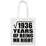44th Anniversary Square Root of 1936 Years of Being Mr Right - Tote Bag White