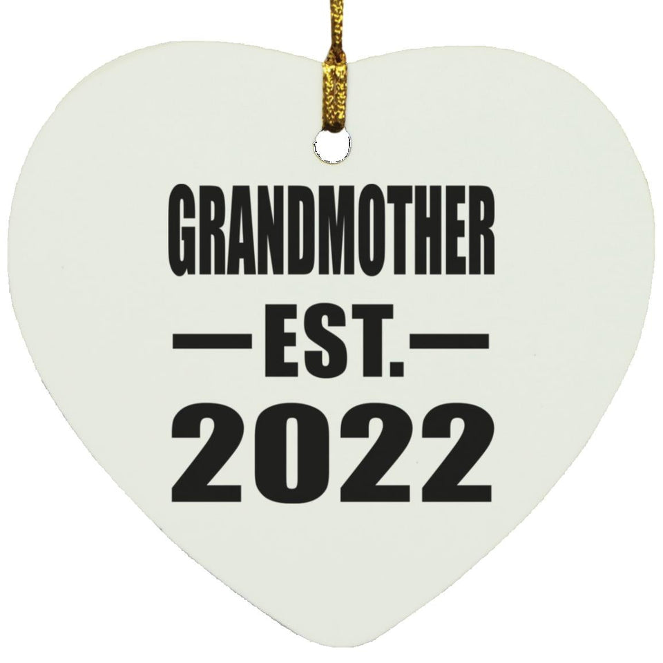 Grandmother Established EST. 2022 - Heart Ornament