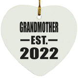 Grandmother Established EST. 2022 - Heart Ornament