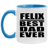 Felix Best Dad Ever - 11oz Accent Mug Blue
