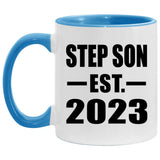 Step Son Established EST. 2023 - 11oz Accent Mug Blue