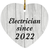 Electrician Since 2022 - Heart Ornament F