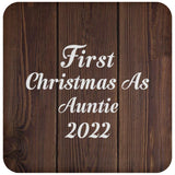 First Christmas As Auntie 2022 - Drink Coaster D