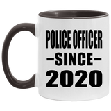 Police Officer Since 2020 - 11oz Accent Mug Black