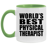 World's Best Physical Therapist - 11oz Accent Mug Green