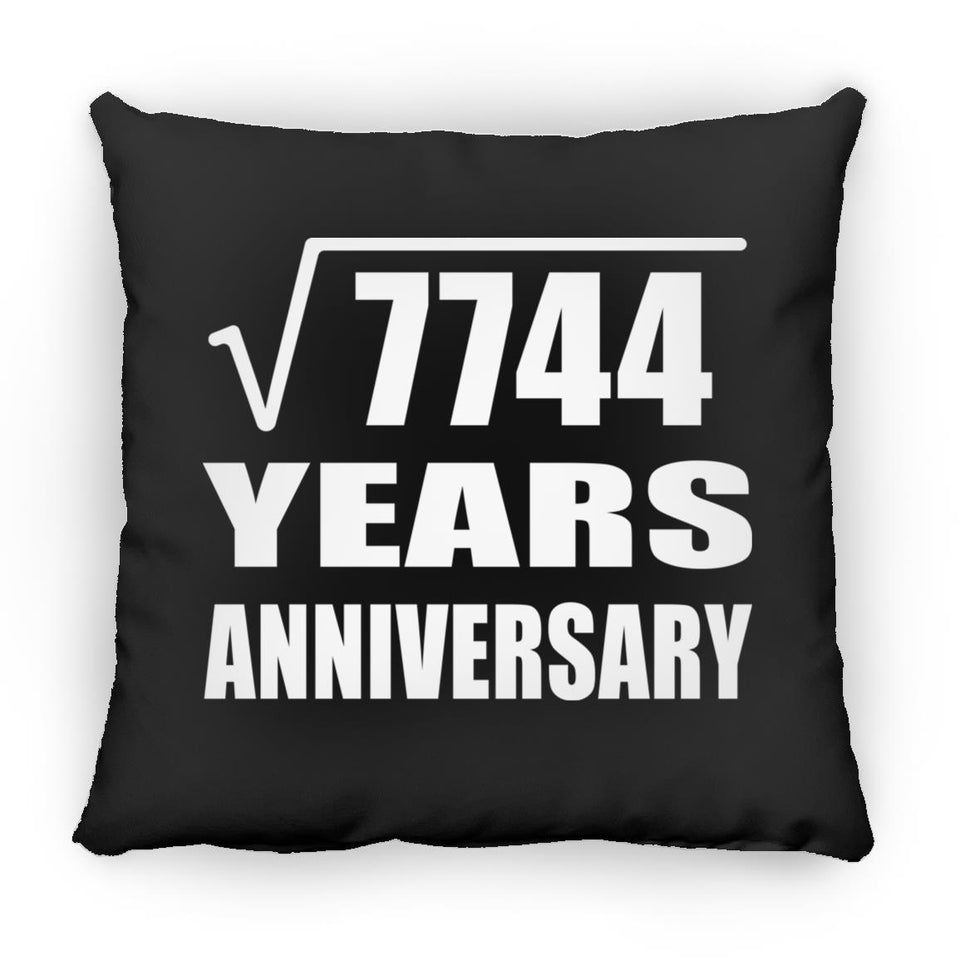 88th Anniversary Square Root of 7744 Years Anniversary - Throw Pillow Black