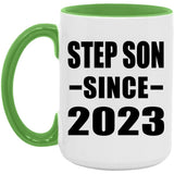 Step Son Since 2023 - 15oz Accent Mug Green