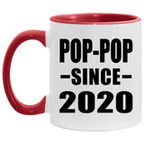 Pop-Pop Since 2020 - 11oz Accent Mug Red