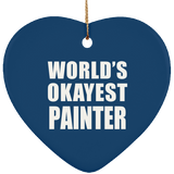 World's Okayest Painter - Heart Ornament