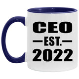 CEO Established Est. 2022 - 11oz Accent Mug Purple