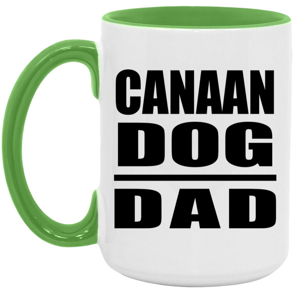 Canaan Dog Dad - 15oz Accent Mug Green
