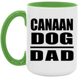 Canaan Dog Dad - 15oz Accent Mug Green