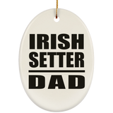Irish Setter Dad - Oval Ornament