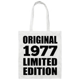 47th Birthday Original 1977 Limited Edition - Tote Bag White