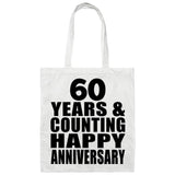Happy 60th Anniversary 60 Years & Counting - Tote Bag White