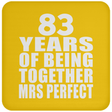 83rd Anniversary 83 Years Of Being Mrs Perfect - Drink Coaster