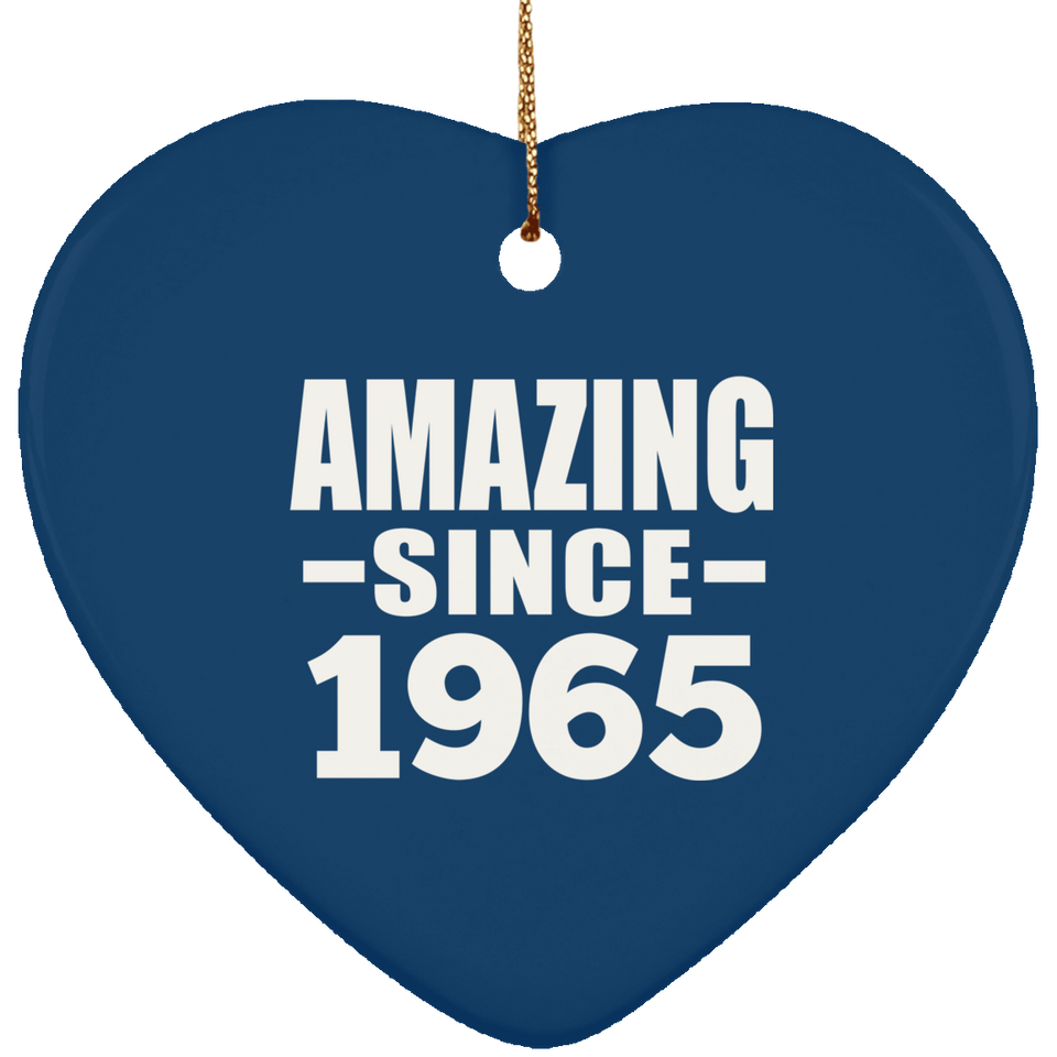 59th Birthday Amazing Since 1965 - Heart Ornament