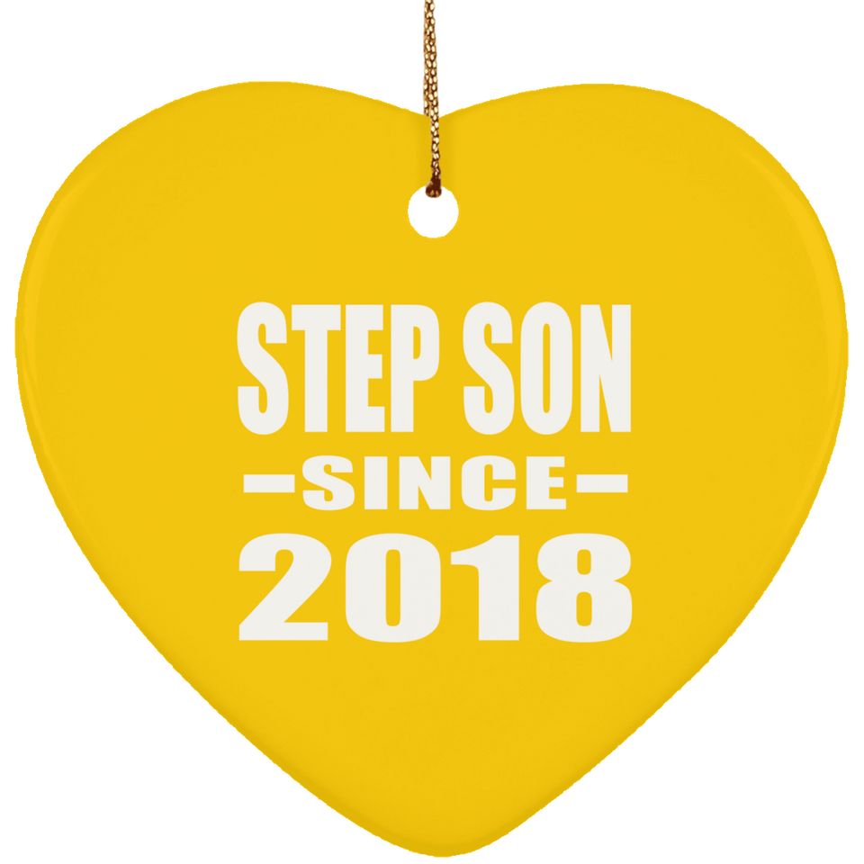 Step Son Since 2018 - Heart Ornament