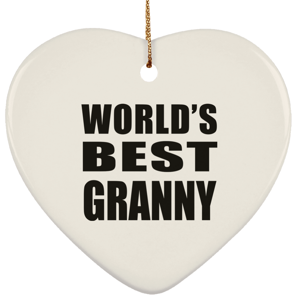 World's Best Granny - Heart Ornament