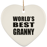 World's Best Granny - Heart Ornament