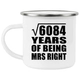78th Anniversary Square Root of 6084 Years of Being Mrs Right - 12oz Camping Mug