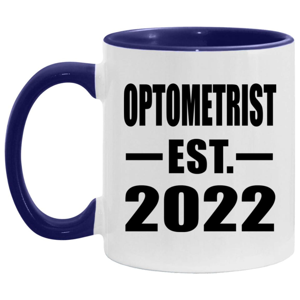 Optometrist Established Est. 2022 - 11oz Accent Mug Purple