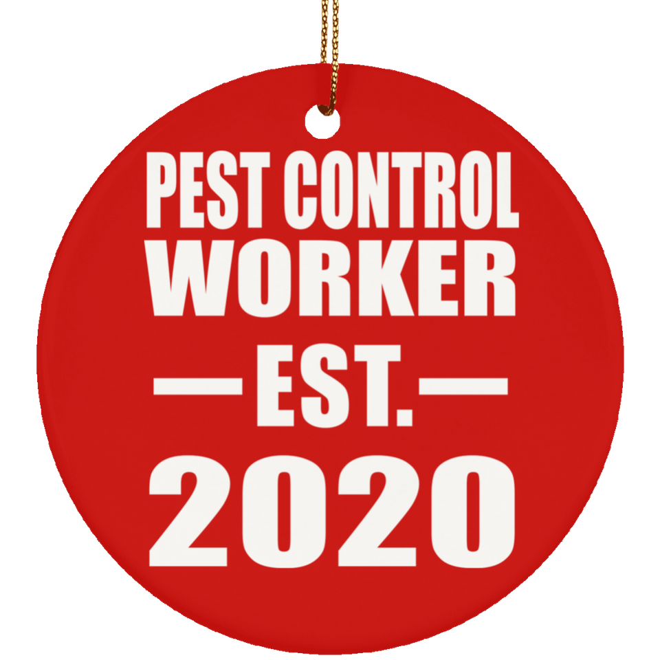 Pest Control Worker Established EST. 2020 - Circle Ornament