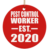Pest Control Worker Established EST. 2020 - Circle Ornament