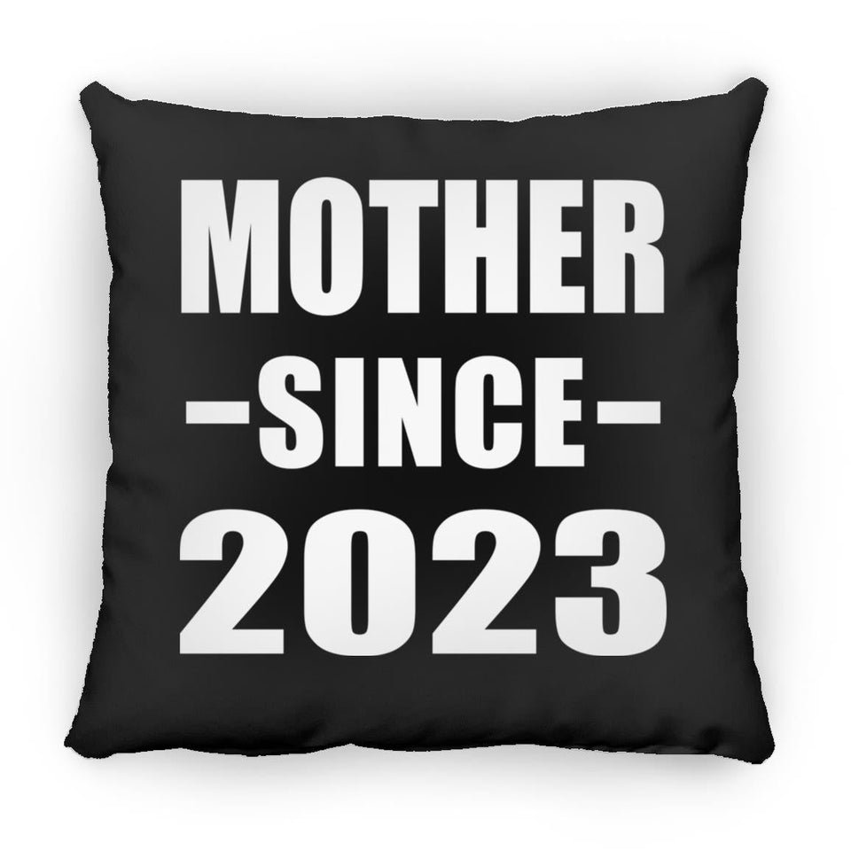 Mother Since 2023 - Throw Pillow Black