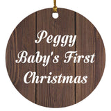 Peggy Baby's First Christmas - Circle Ornament D