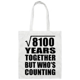 90th Anniversary Square Root of 8100 Years Who's Counting - Tote Bag White