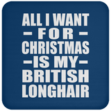 All I Want For Christmas Is My British Longhair - Coaster