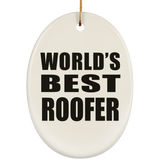 World's Best Roofer - Oval Ornament