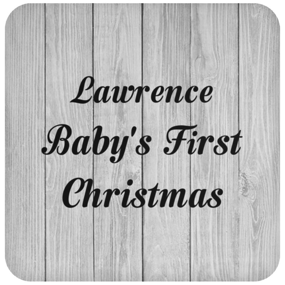 Lawrence Baby's First Christmas - Drink Coaster F