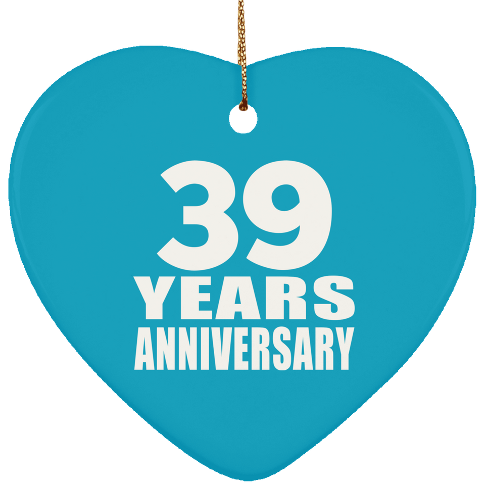 39th Anniversary 39 Years - Heart Ornament