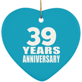39th Anniversary 39 Years - Heart Ornament