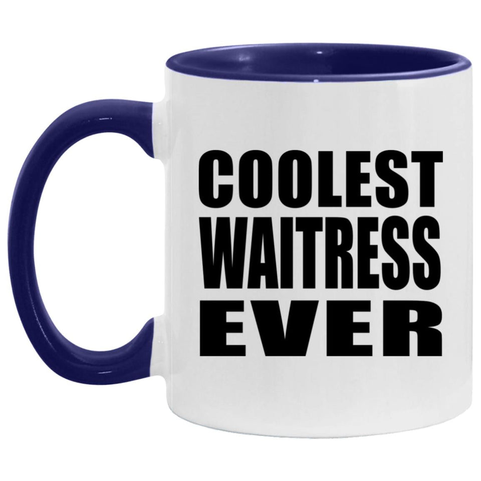 Coolest Waitress Ever - 11oz Accent Mug Purple