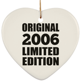 18th Birthday Original 2006 Limited Edition - Heart Ornament