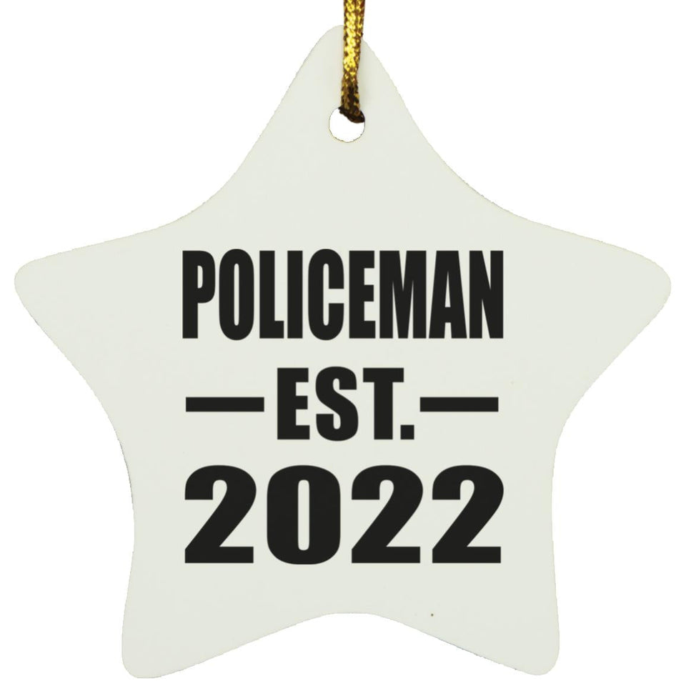 Policeman Established EST. 2022 - Star Ornament