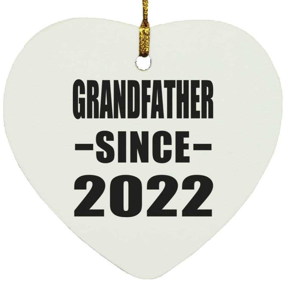 Grandfather Since 2022 - Heart Ornament