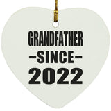 Grandfather Since 2022 - Heart Ornament