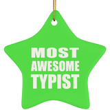 Most Awesome Typist - Star Ornament
