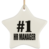 Number One #1 HR Manager - Star Ornament