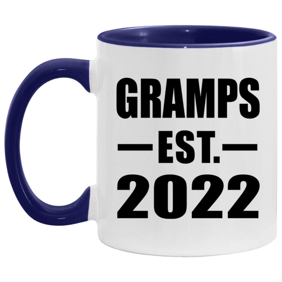 Gramps Established Est. 2022 - 11oz Accent Mug Purple