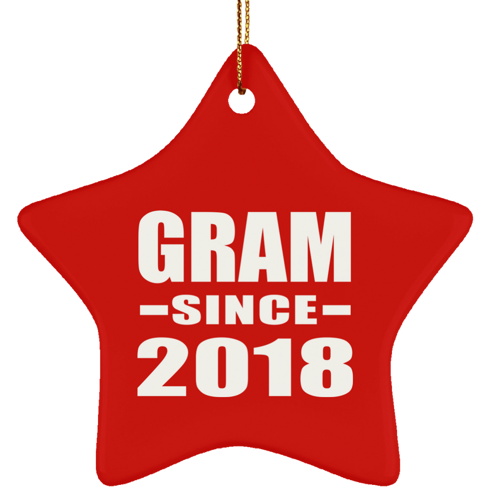 Gram Since 2018 - Star Ornament