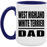 West Highland White Terrier Dad - 15oz Accent Mug Purple